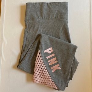 PINK Cropped Grey Leggings